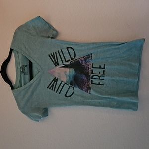 Pac Sun Wild & Free Teal Tee!